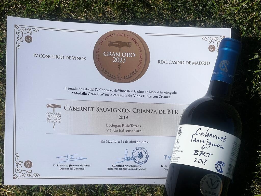 Medalla oro para nuestro vino Cabernet Sauvignon